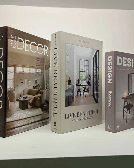 Elegant 3-Piece Decorative Faux Book Set for Home Décor
