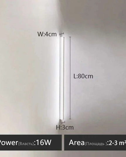 Sleek Scandinavian LED Wall Sconce with Customizable Lighting Options