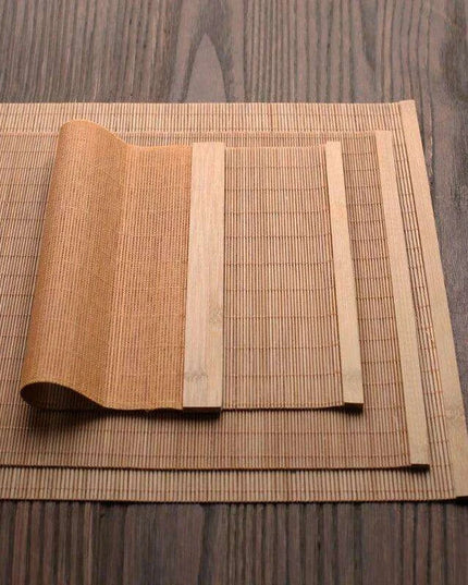 Sophisticated Bamboo Table Runner and Coaster Duo for Dining and Tea Events