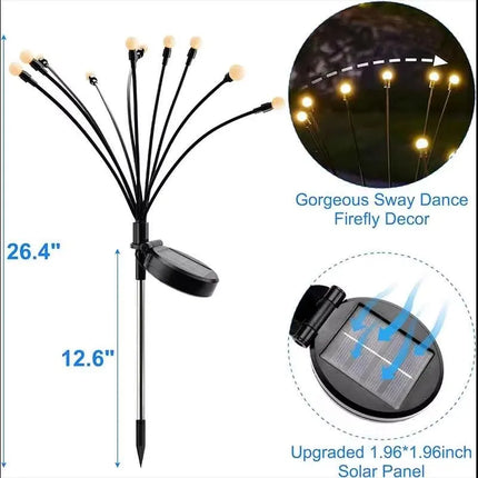 Solar Firefly Garden Stake Lights – Wind-Driven LED Outdoor Lamps