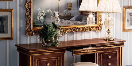 Treasure Home Vintage Carved Full Length Wall Mirror - Wooden Frame