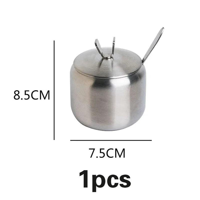 Sleek Stainless Steel Spice Organizer Set for a Contemporary Kitchen