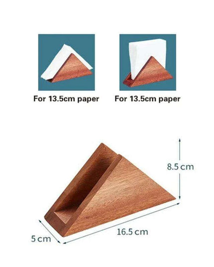 Sophisticated Wooden Tissue Holder Ensemble: Upgrade Your Dining Atmosphere