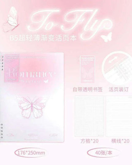 Customizable Ombre A5 & B5 Notebook Set for Stylish Office & School Essentials