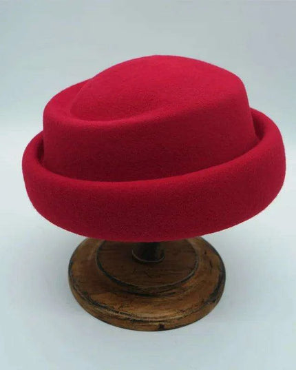 Chic French-Inspired Vintage Wool Fedora Hat for Women - Stylish Designer Bucket Hat