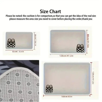Digital Clock & Temperature Floor Mat — Flannel, Non-Slip