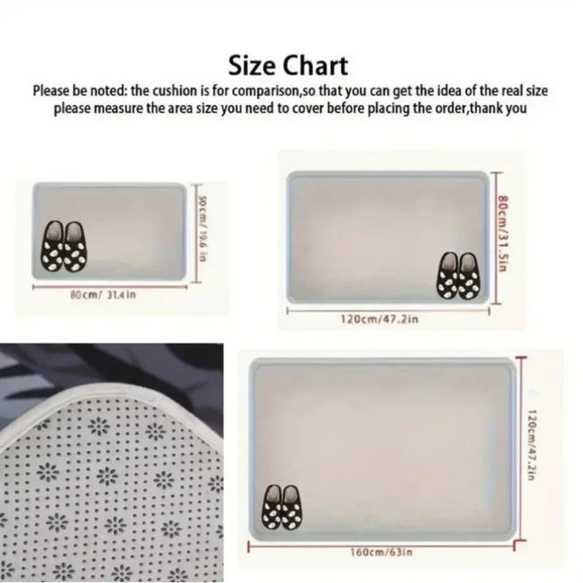 Digital Clock & Temperature Floor Mat — Flannel, Non-Slip