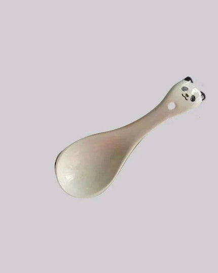 Whimsical Cartoon Relief Ceramic Sauce Bowl with Spoon for Hot Pot and BBQ Delight