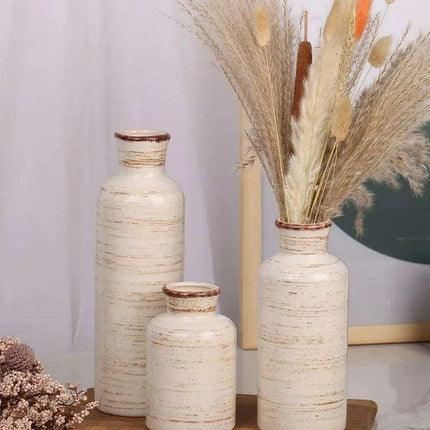 Elegant Blue Ceramic Vases Trio for Stylish Home Enhancement