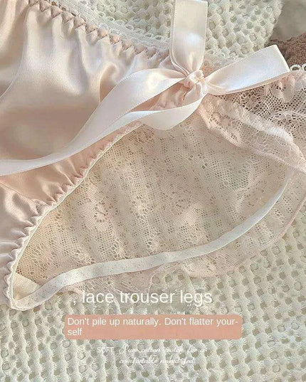 Elegant Japanese-Inspired Lace Mesh Briefs for Young Women