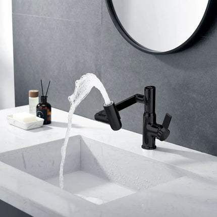 Rotatable Single-Hole Faucet with Temperature Display & Pull-O
