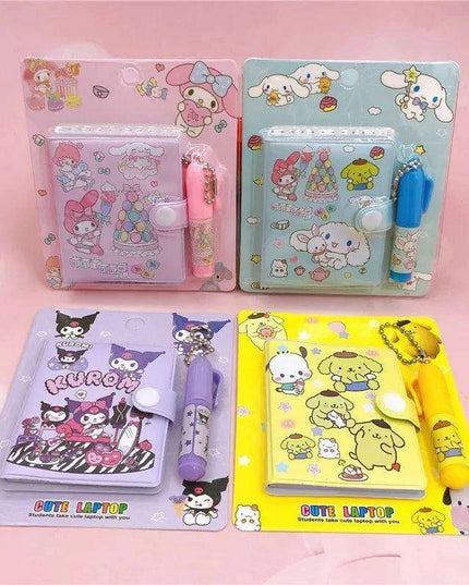 Sanrio Charming Mini Journal Collection - My Melody, Kuromi, Cinnamoroll - Pocket-Sized Notebook Set