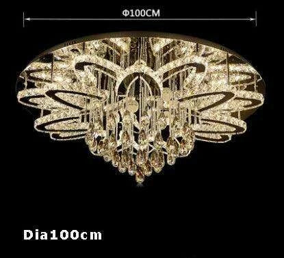 Elegant RGB Dimmable Crystal Ceiling Light for Modern Homes