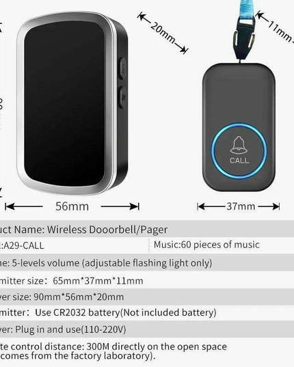 Emergency SOS Wireless Alert System with Custom Melodies - Long-Range Safety Button Set