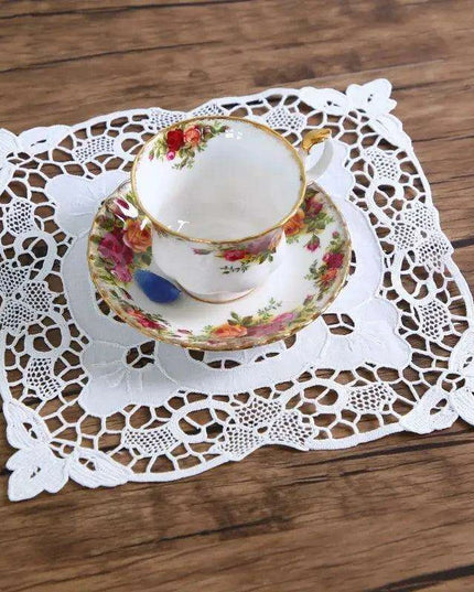 Timeless Handcrafted Cotton Lace Placemats - Vintage Elegance Set
