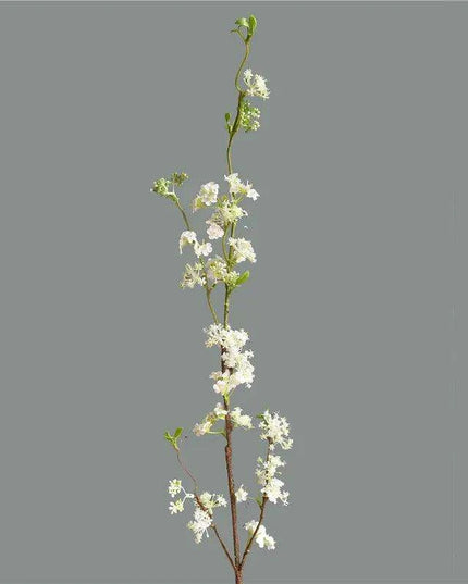 Chic White Faux Hoary Willow Blooms - Ideal for Home and Wedding Styling