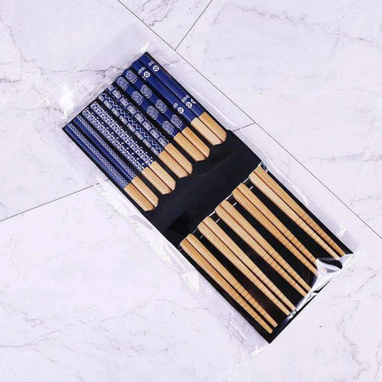 Eco-Friendly Bamboo Chopsticks Set - 5 Pairs for Sushi and Asian Delicacies