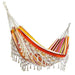 Bohemian Deluxe Double Hammock with Macrame Fringe - Ultimate Relaxation Oasis