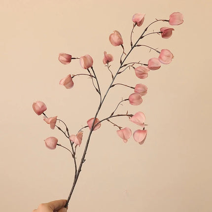White Roses 3pcs 100cm Silk Fruit Branches - Autumn Restaurant Decor