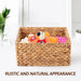 Stylish Natural Straw Storage Basket - Multi-Purpose Organizer for Toys, Snacks, and Home Essentials