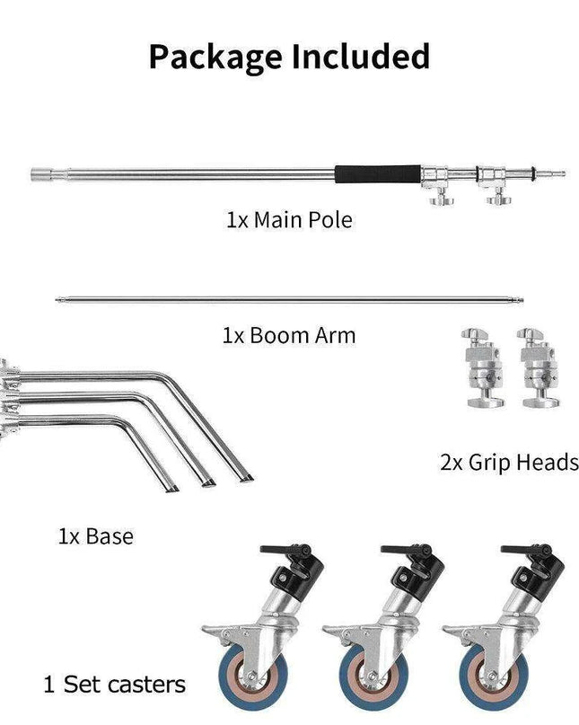 Selens Professional Adjustable C-Stand for Photographers and Videographers - Heavy Duty Aluminum Tripod Support