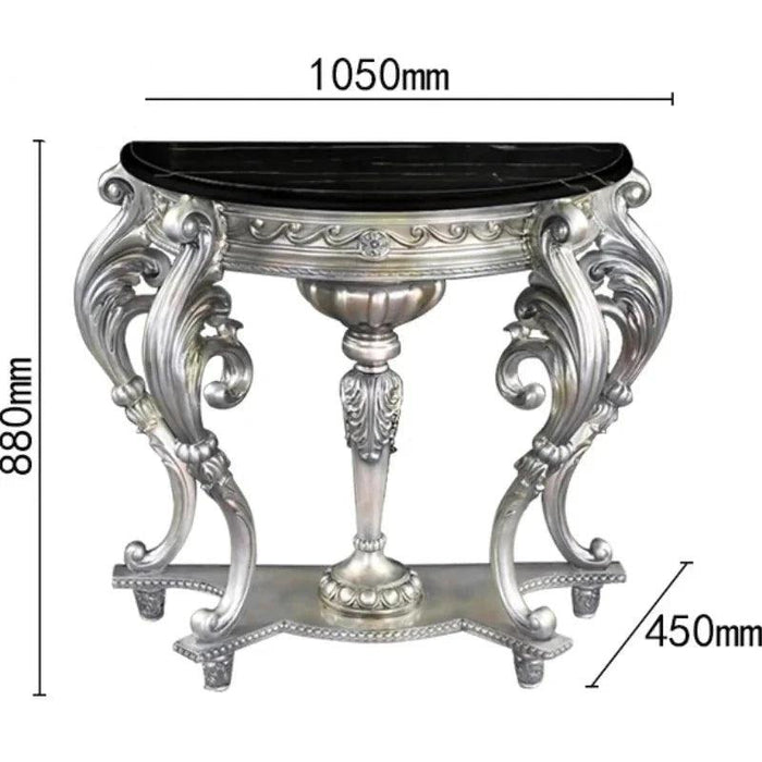 Vintage European Elegance Console Table with Intricate Carvings - Timeless Style & Practical Design