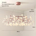 Elegant Nordic Firefly Chandelier: Rose Gold & Black Light Fixture with Adjustable Glow