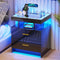 LED Nightstand with Charging Station (USB,Type-C Ports) High Gloss Bedside Table with 2 Drawers, Smart Night Stand with, Custom led-nightstand-with-charging-station-usb-type-c-ports-high-gloss-bedside-table-with-2-drawers-smart-night-stand-with-custom