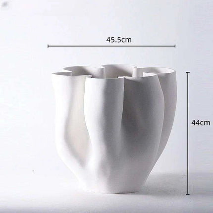 Elegant Open Fold Ceramic Vase - Modern Home Décor Essential