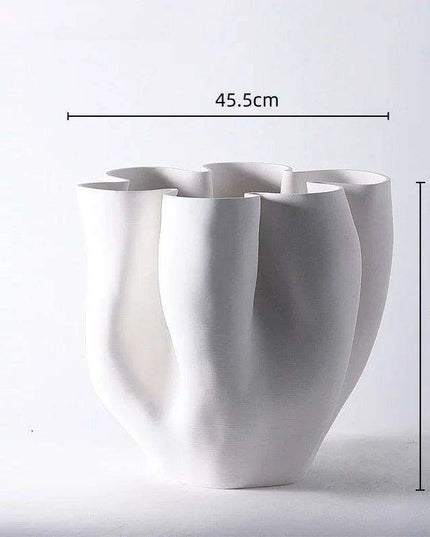 Elegant Open Fold Ceramic Vase - Modern Home Décor Essential