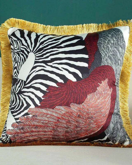 Retro Chic Lumbar Cushion Cover for Elegant Home Styling