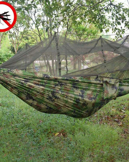 Outdoor Adventure Hammock with Insect Protection - Lightweight Portable Hanging Bed for Camping Comfort