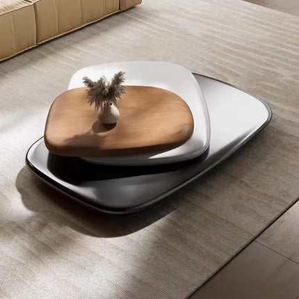 Curated Comfort Villa Rotating Coffee Table - Minimalist Floating Desi
