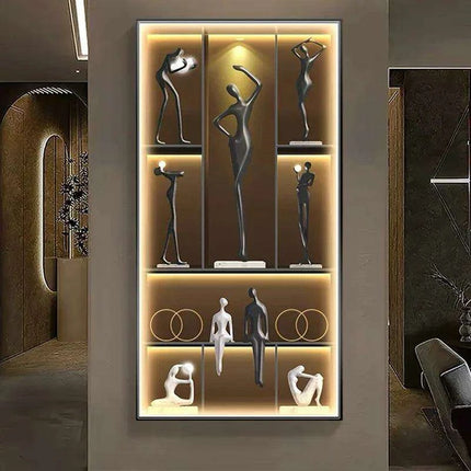 Artistic LED Wall Sconce with Remote Control - Modern Abstract Illumination for Stylish Interiors