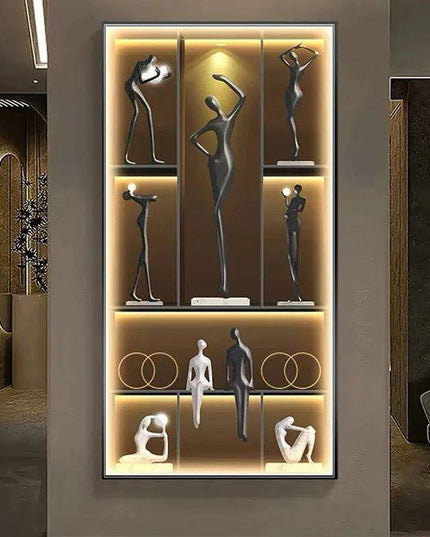 Artistic LED Wall Sconce with Remote Control - Modern Abstract Illumination for Stylish Interiors