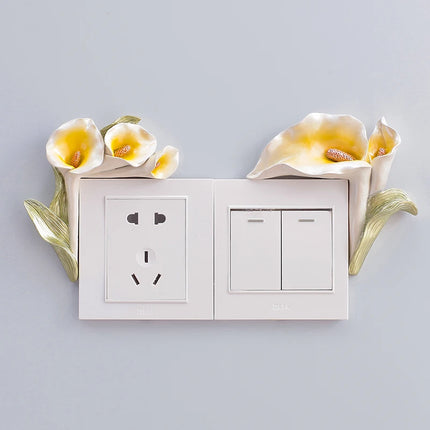 Nordic 3D Light Switch Cover Sticker – Decorative Socket Protector