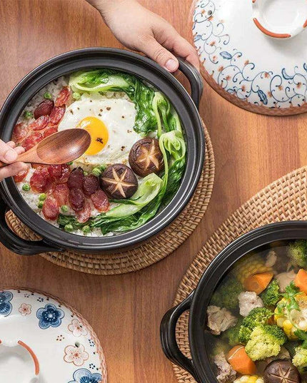 Authentic Japanese Lithium Stone Clay Stockpot - Durable Casserole Pot for Gas Stove Cooking