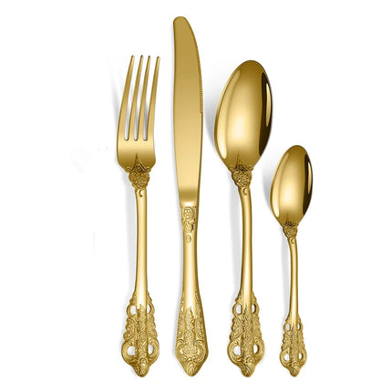 Gold Vintage Cutlery Set, 18/10 Stainless Steel | Très Elite