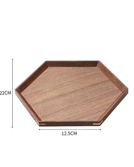 Elegant Japanese Walnut Round Serving Platter for Upscale Events