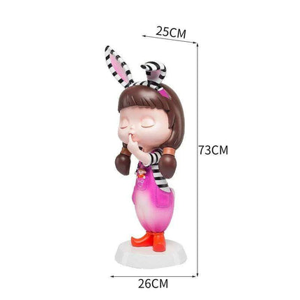 Whimsical Nordic Cartoon Character Statue for Creative Indoor Decor