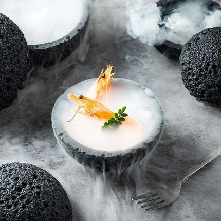 Smoky Volcano Inspired Porcelain Bowl Collection for Culinary Masterpieces