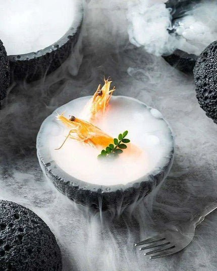 Smoky Volcano Inspired Porcelain Bowl Collection for Culinary Masterpieces