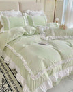 Green / for 1.5m bed 3pcs / Flat Bed Sheet