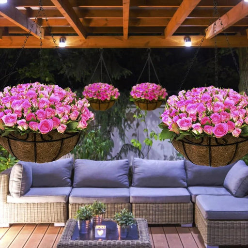Set of 4 Elegant Self-Watering Hanging Planters for Indoors and Outdoors