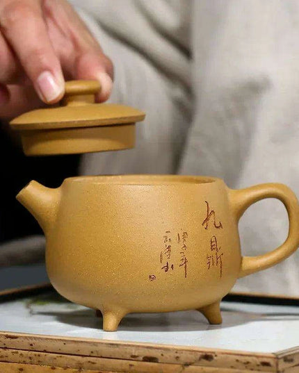 Artisan Yixing Purple Clay 200ml Teapot - A Collector's Essential for Tea Enthusiasts