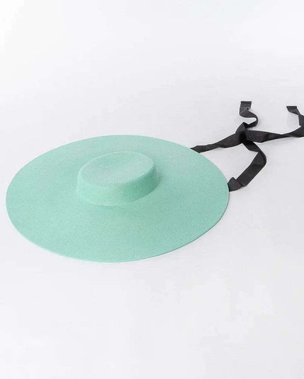 Wide Brim Wool Felt Fedora Hat for Men and Women