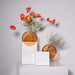 Sophisticated Semicircle Marble and Acrylic Terrarium Vase - Chic Home Decor Accent