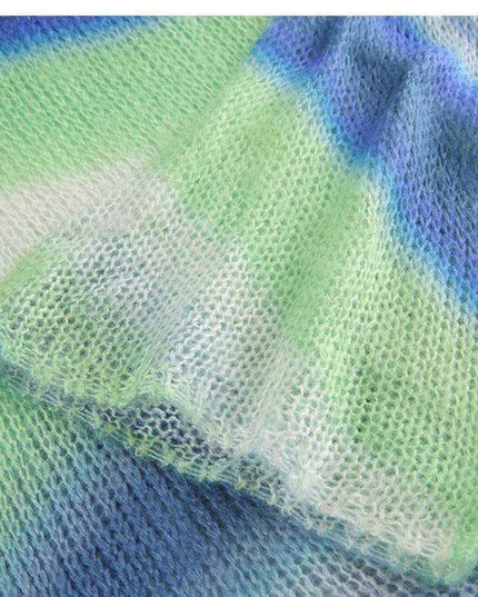 Chic Striped Bell Sleeve Dress with Back Cutout - Sophisticated Women's Fashion by JakotoNew