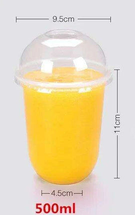 Clear Plastic Dessert Cups with Lids - 100-Count for Smoothies and Iced Beverages