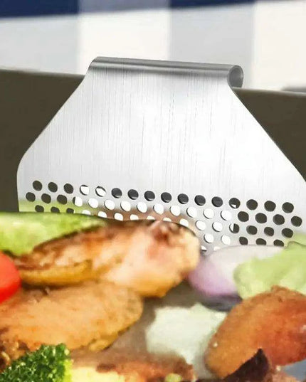 Heat-Resistant Stainless Steel Grease Trap Blocker for Griddles and BBQ Grills